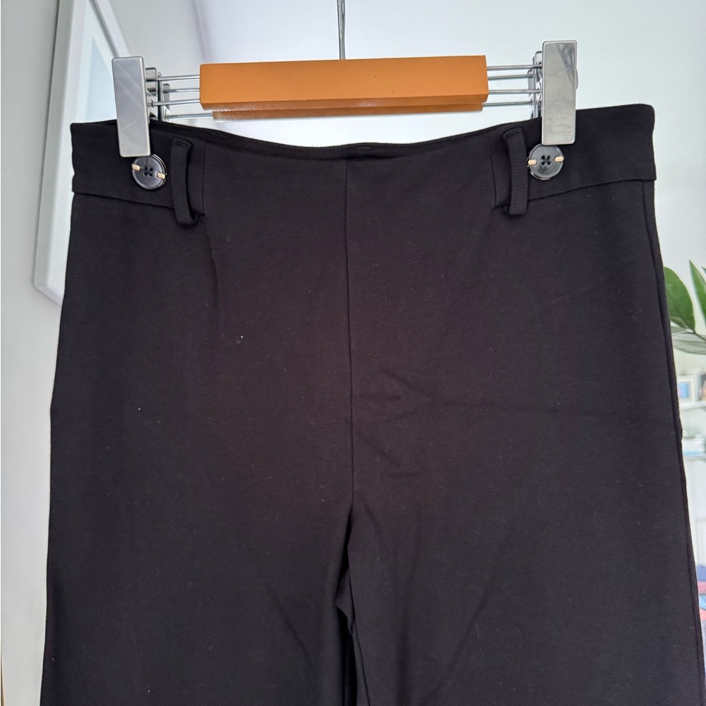 Black Wide-Leg Crop Pants - Picture 3 of 4